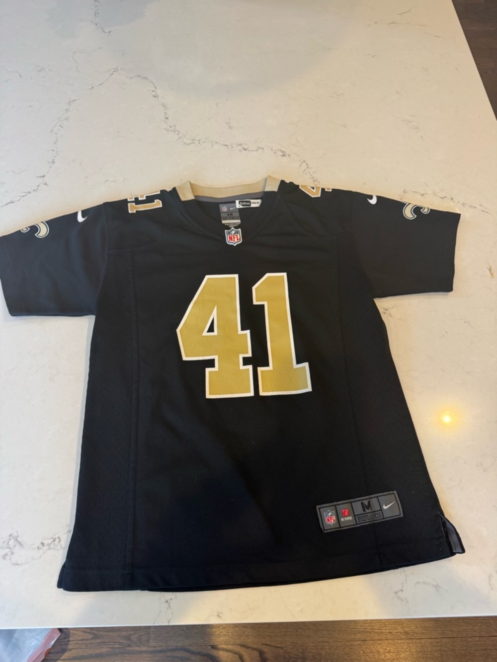 Nike Black and Gold #41 NFL Jersey